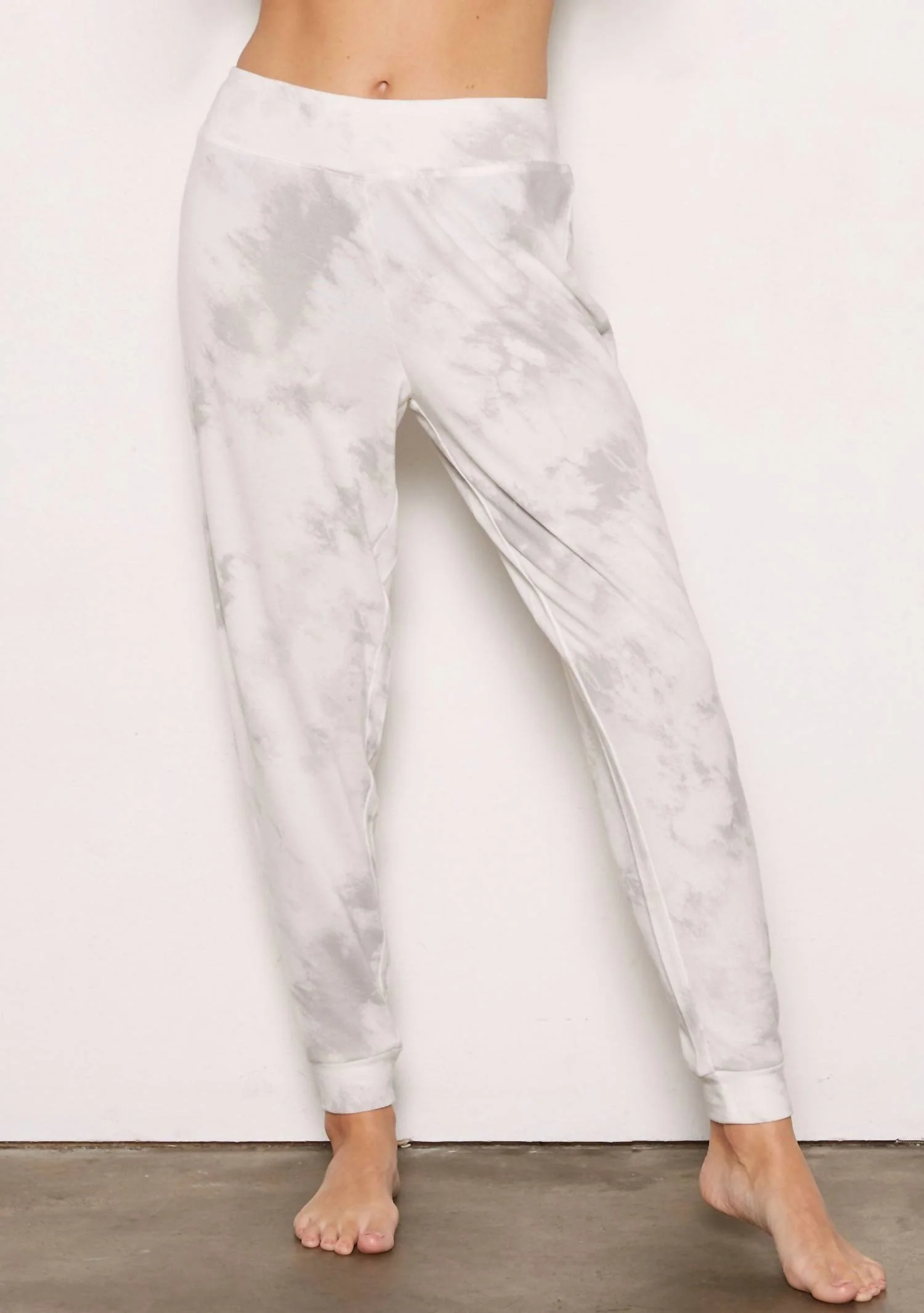 Jade Long Sleeve Jogger Set In Soft Tie Dye