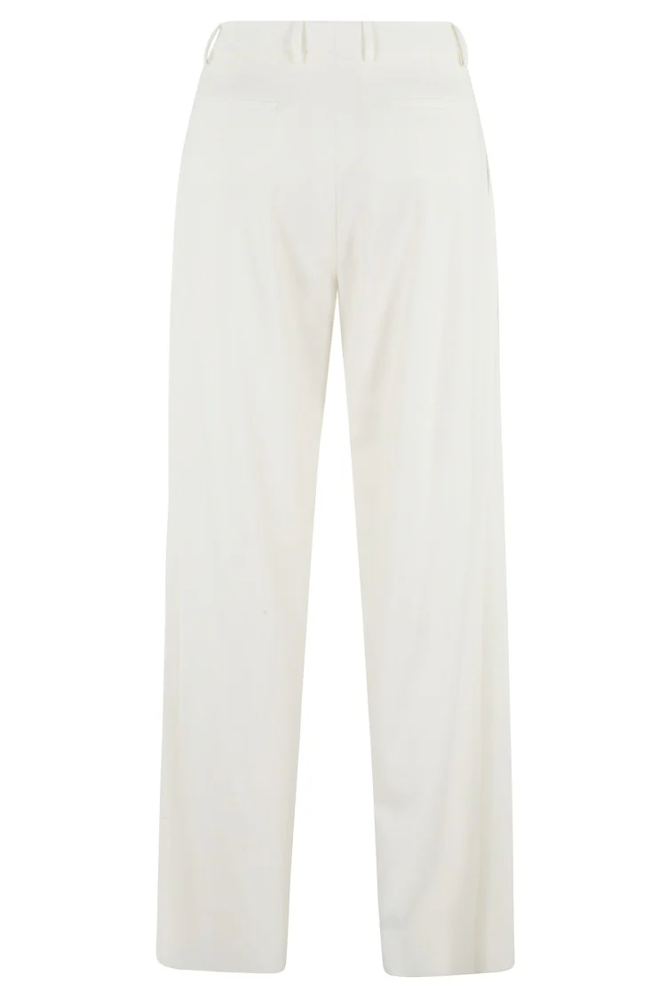 Wide-Leg Trousers With Central Closure