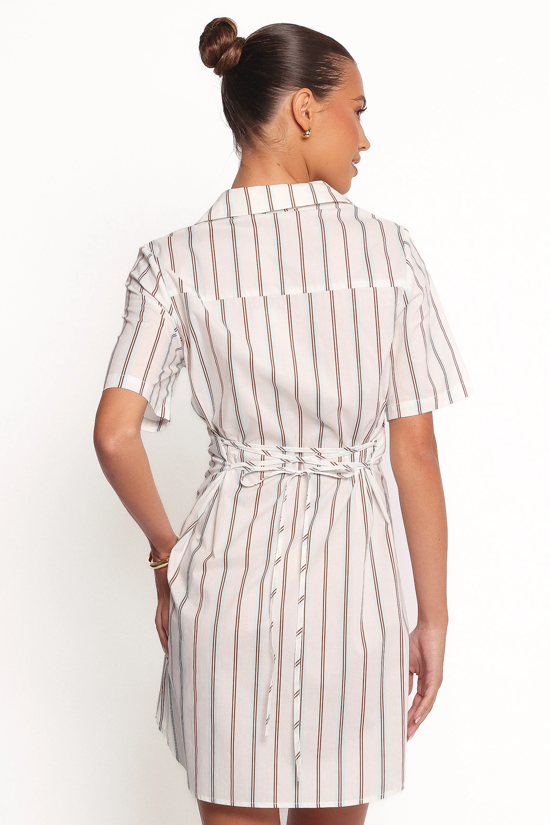 Hayes Mini Dress - Blue Stripe