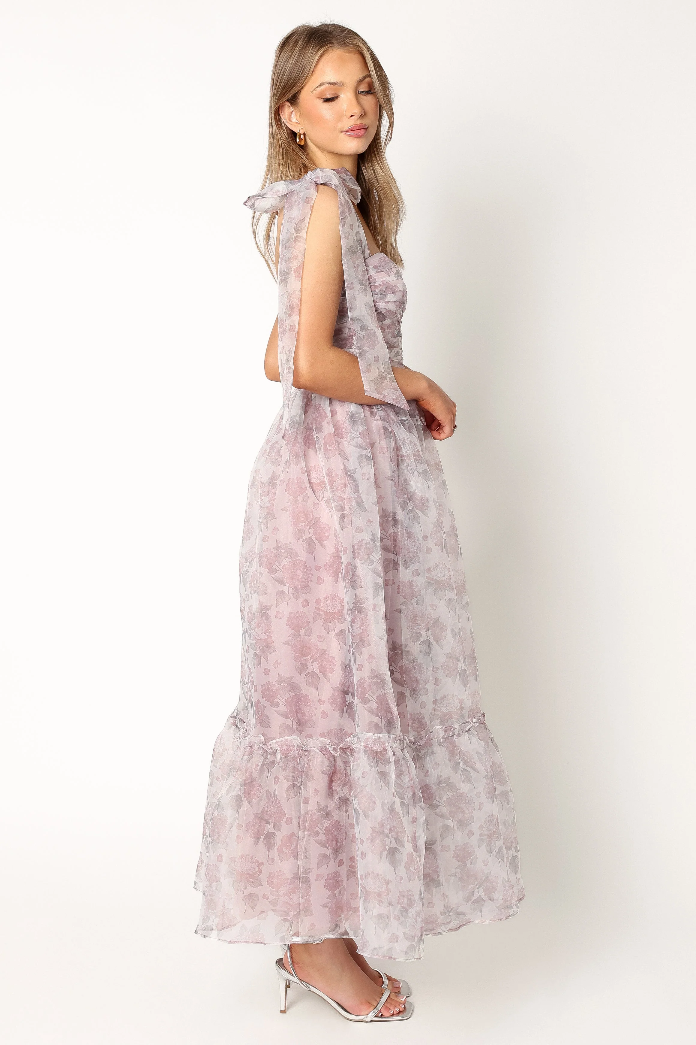 Floret Midi Dress - Dark Purple