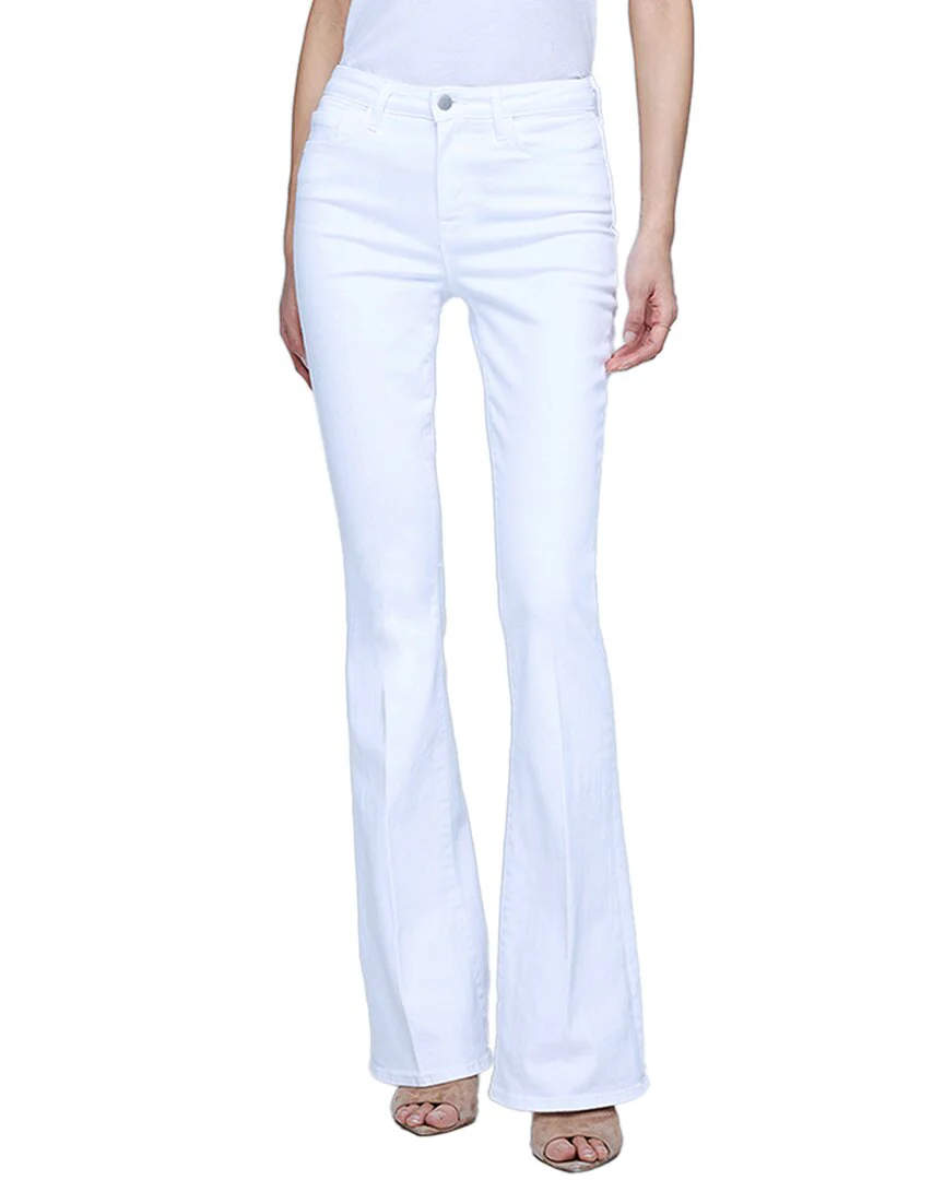 L’AGENCE Bell High-Rise Flare Blanc Jean