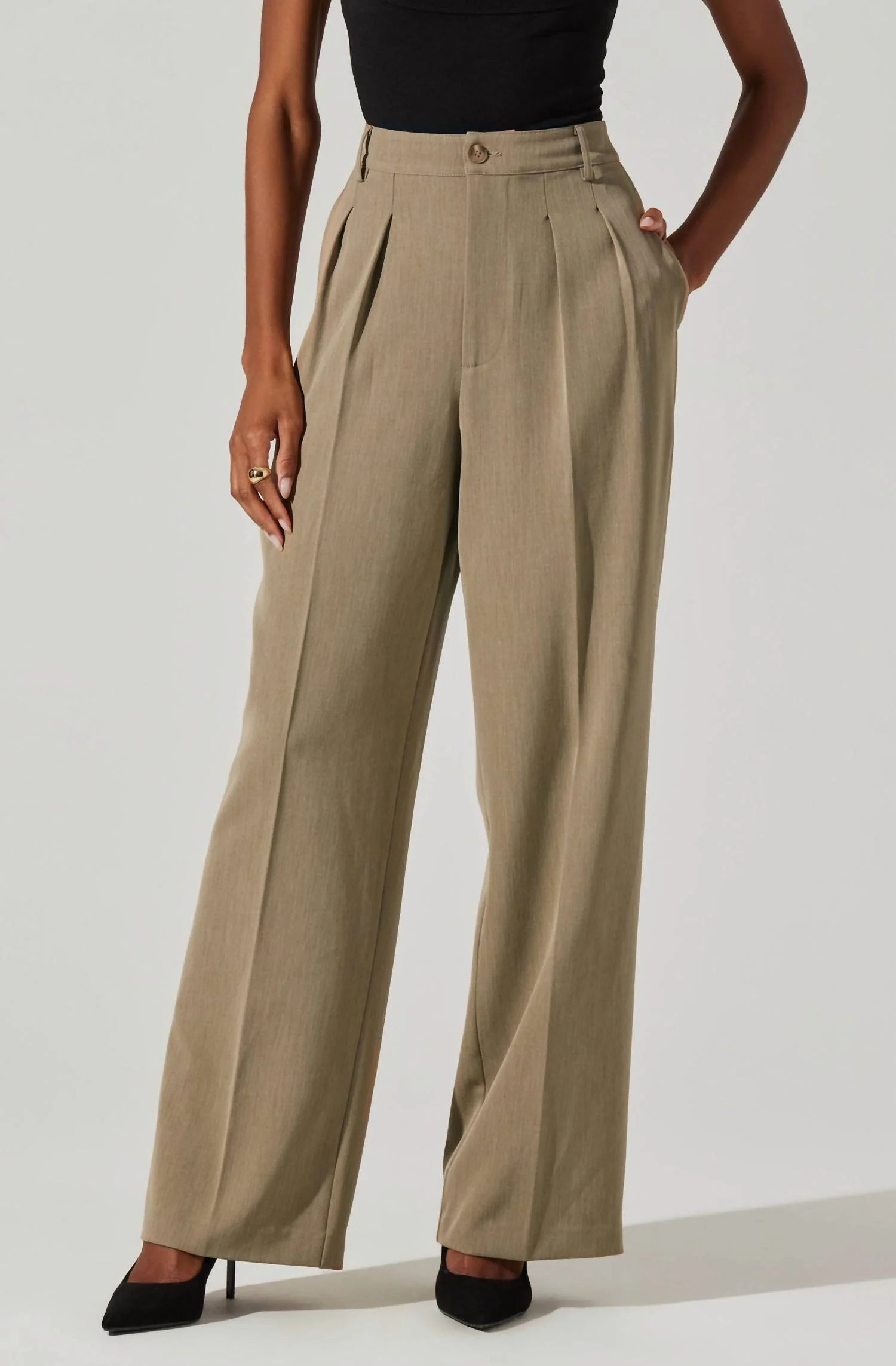 Faria High Waisted Trouser Pant In Cedar