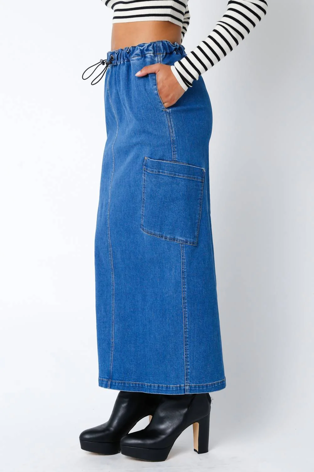 Parachute Skirt In Denim