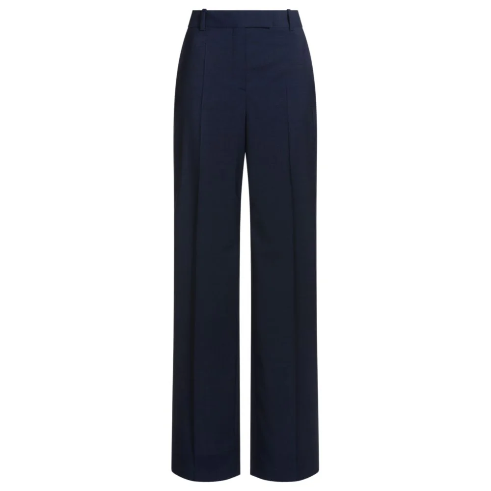 Regular-fit trousers in micro-check virgin wool