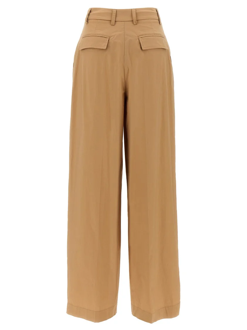 Slightly Wide Straight Leg Neutrals Trousers