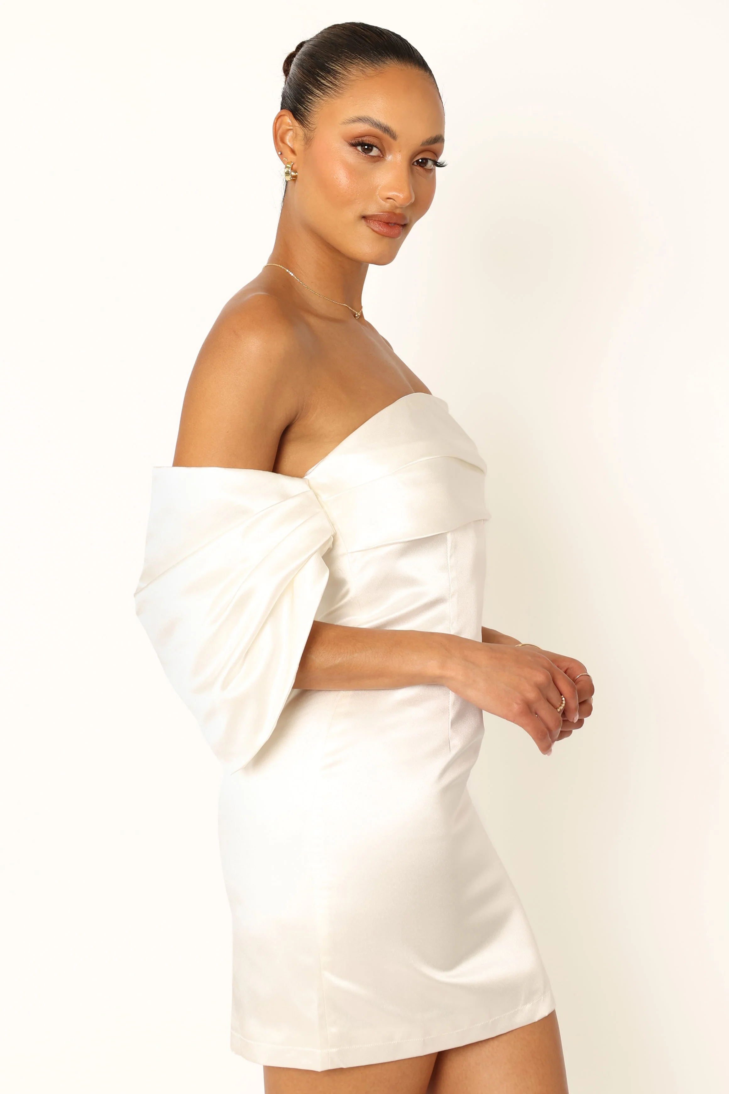 Nisha Strapless Mini Dress - White