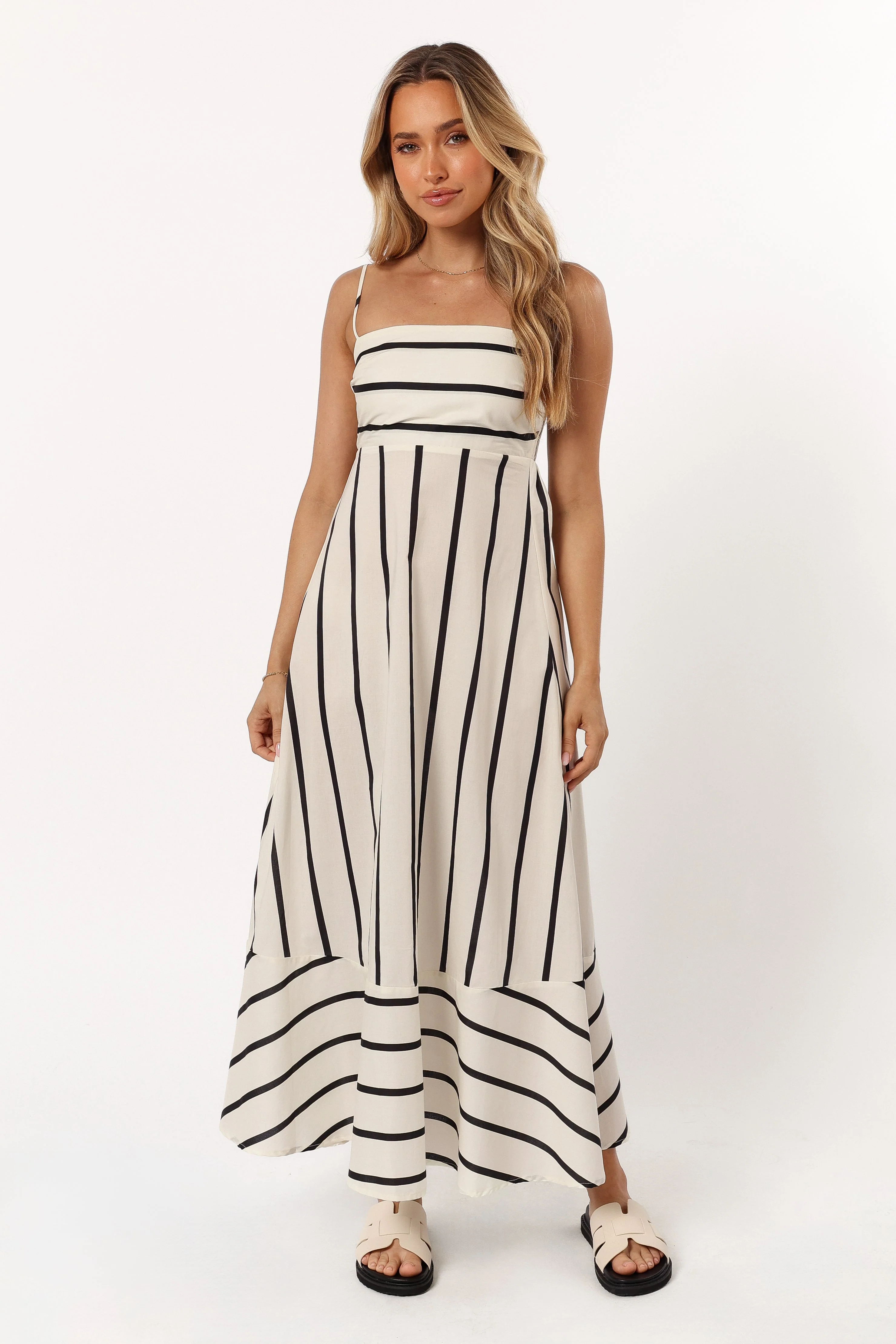 Shantelle Midi Dress - Cream Stripe