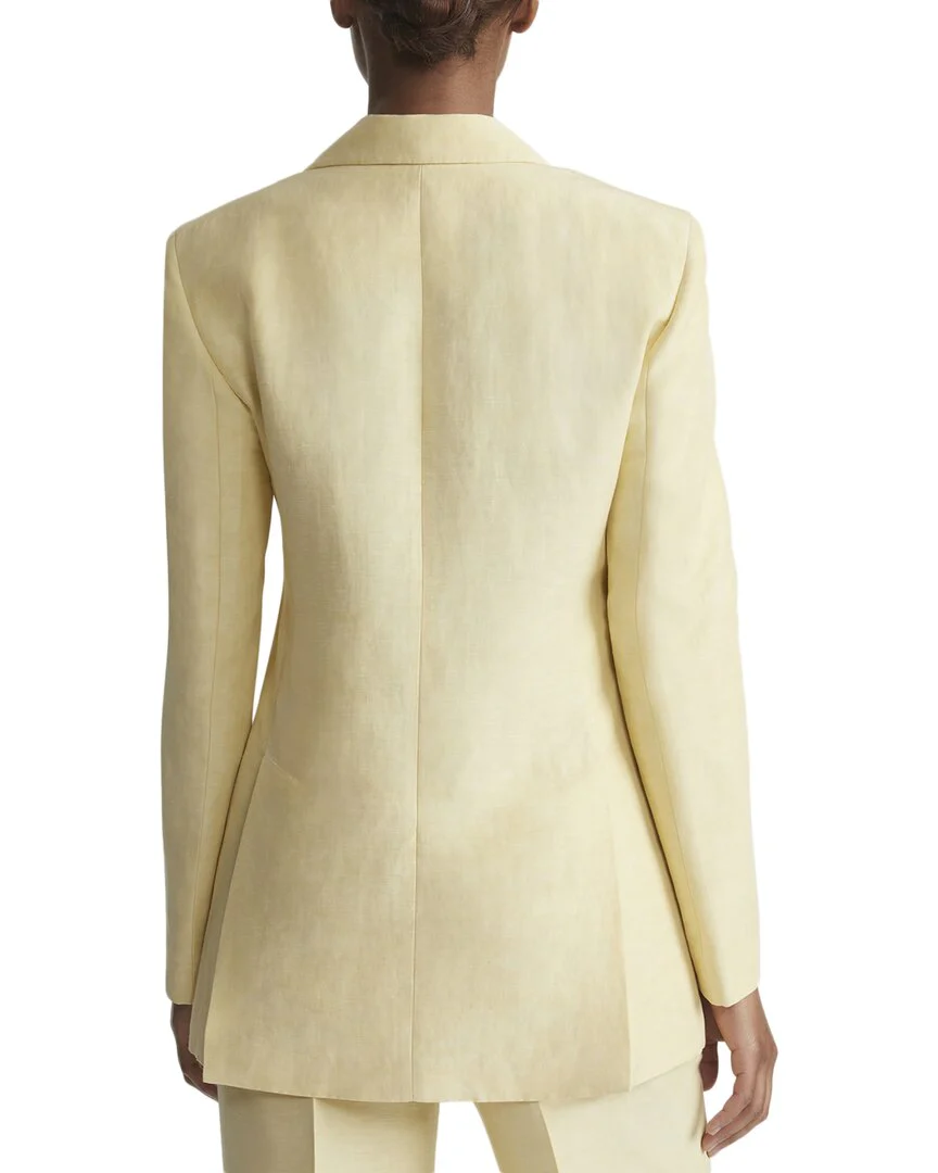 Lafayette 148 New York Peak Lapel Linen-Blend Blazer