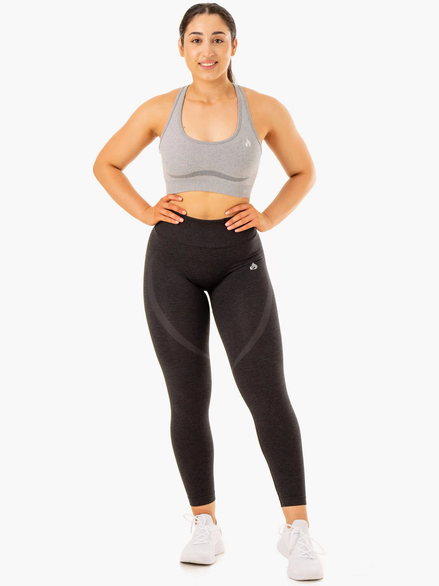 Staples Seamless Racer Back Sports Bra - Grey Marl