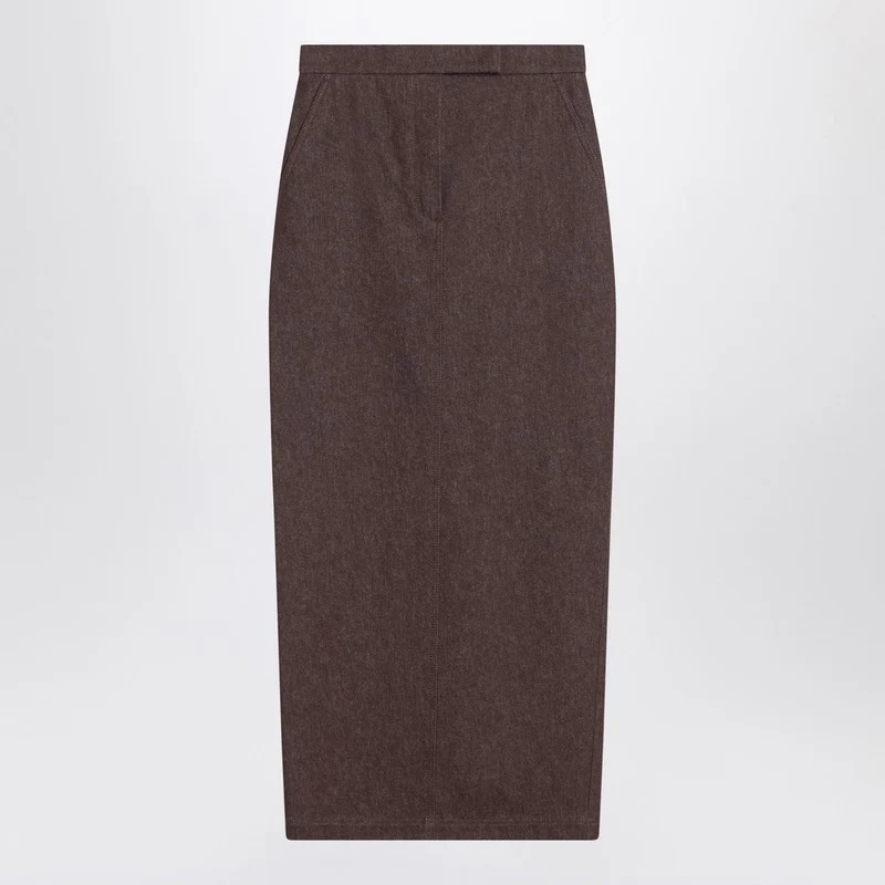 Max Mara Women's Long Skirt In blue Effect
