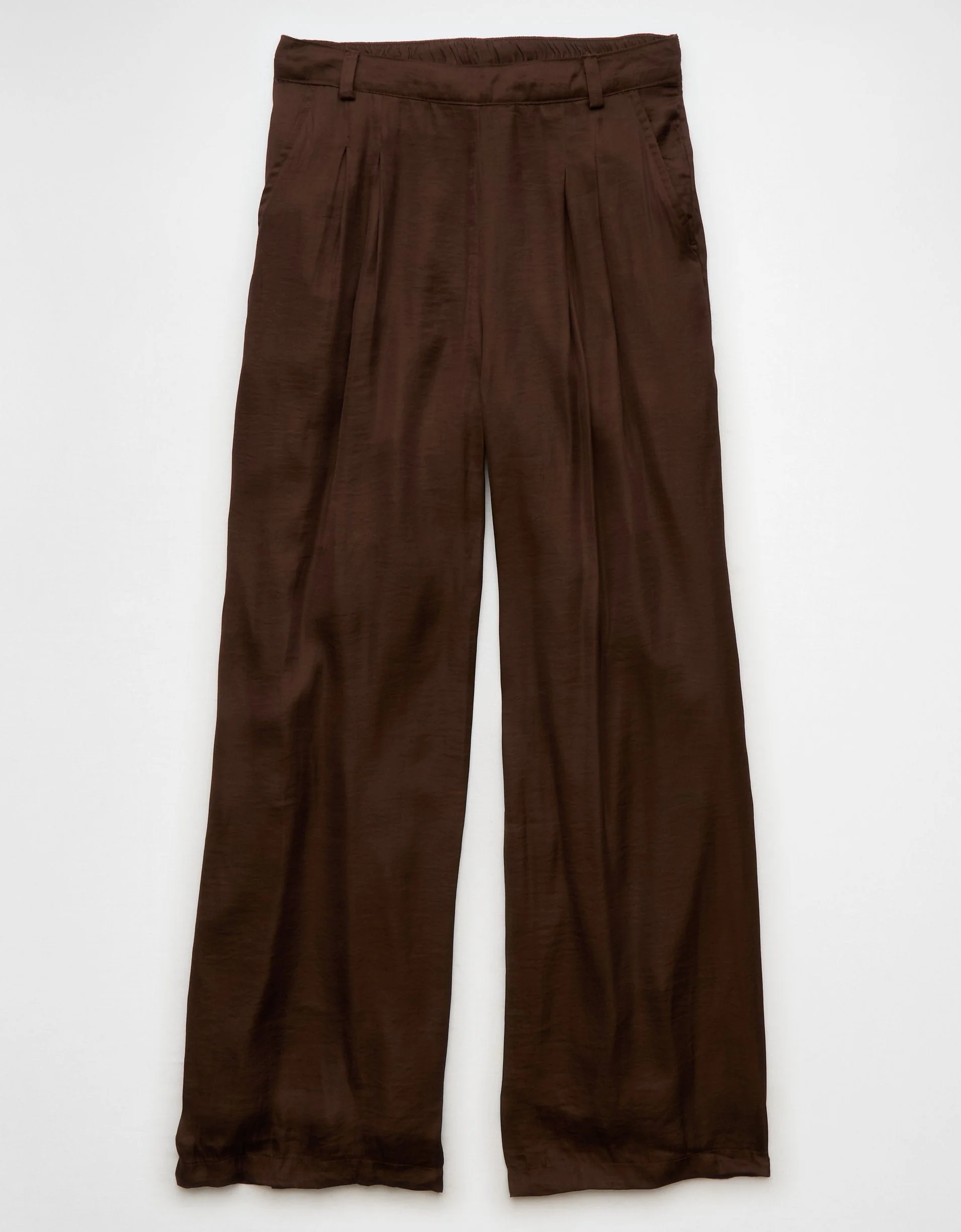 AE High-Waisted Baggy Wide-Leg Satin Trouser