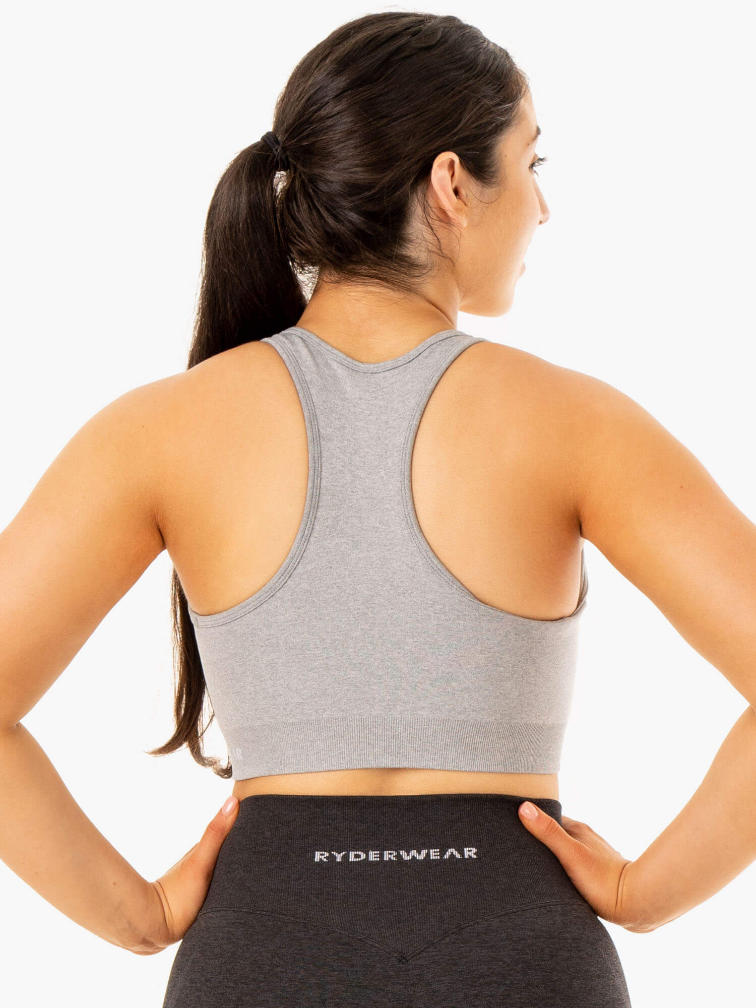 Staples Seamless Racer Back Sports Bra - Grey Marl