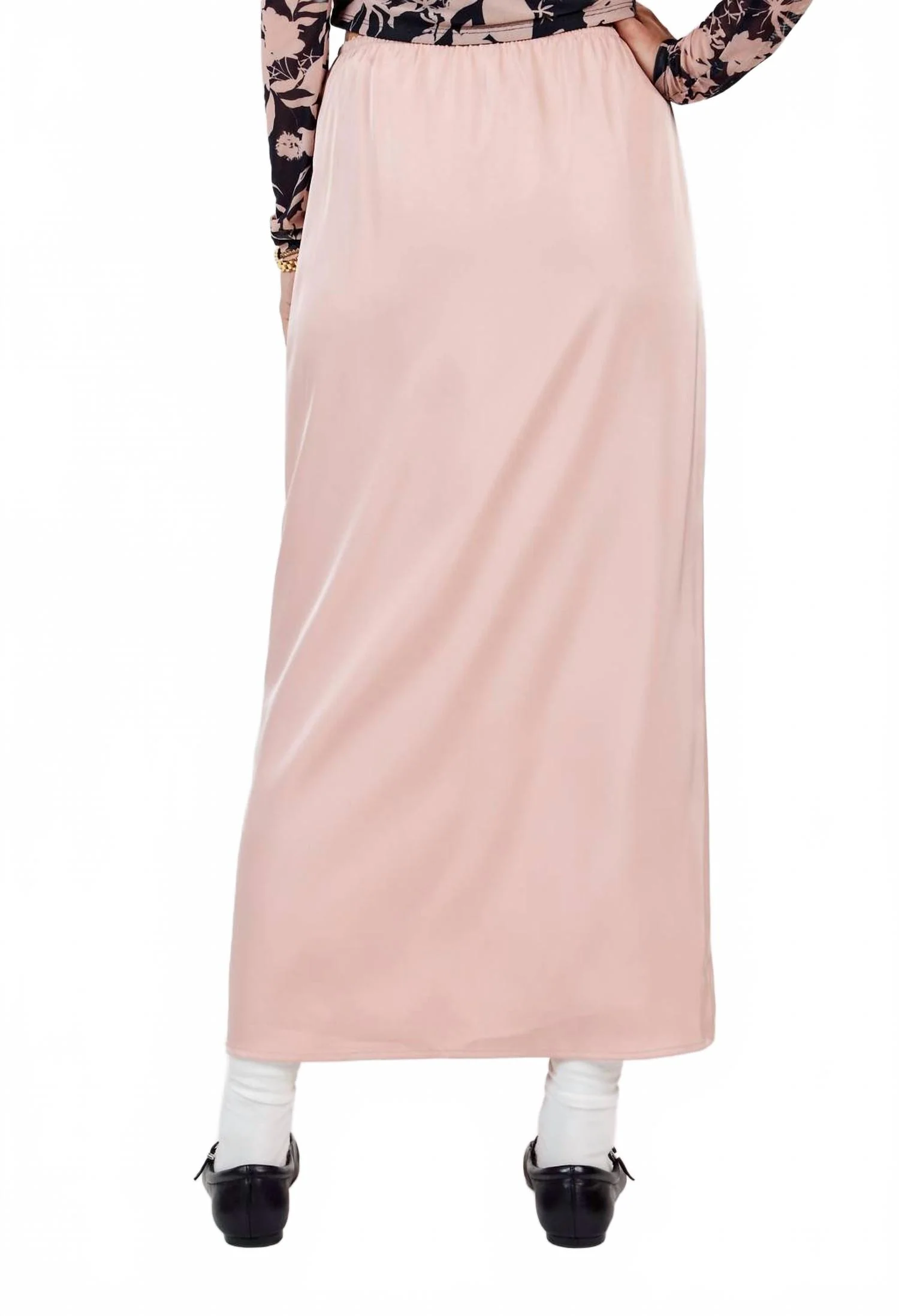 Mood Boost Stretch Waist Maxi Skirt In Rose