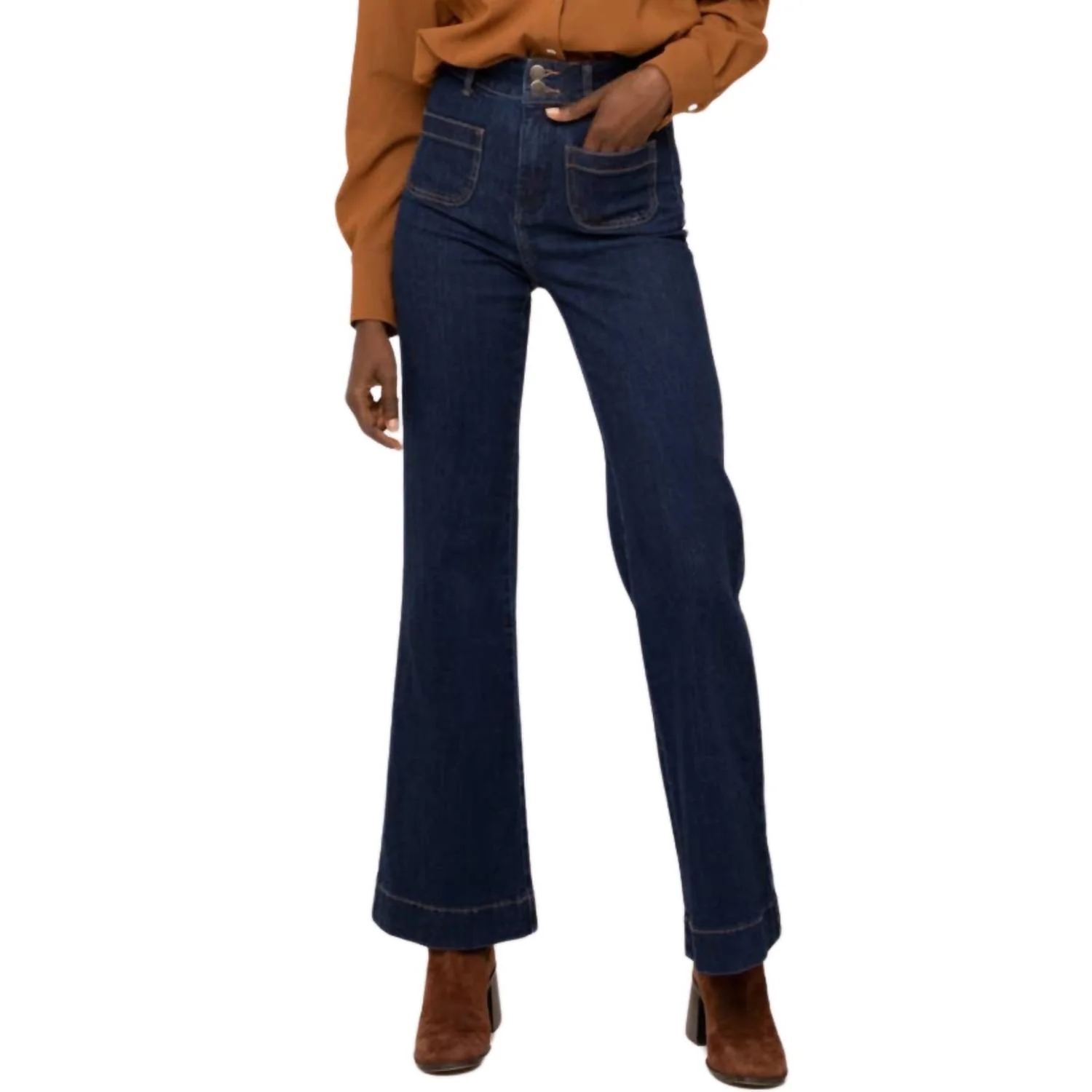 Elena Flare Jeans In Navy