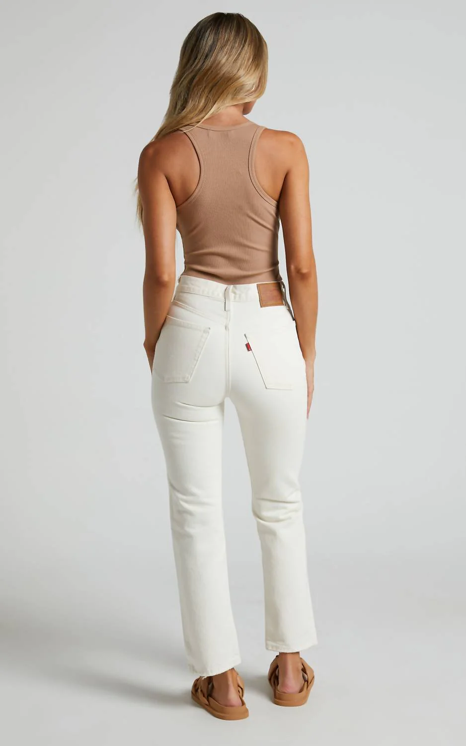 501 Crop Booper Jean In White