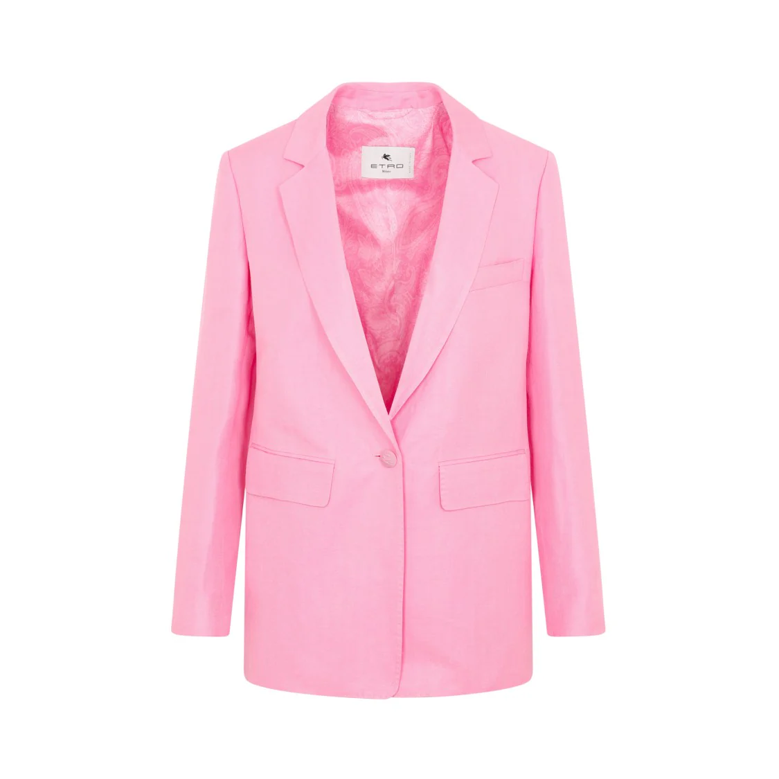 Pink Linen And Silk Fuji Jacket