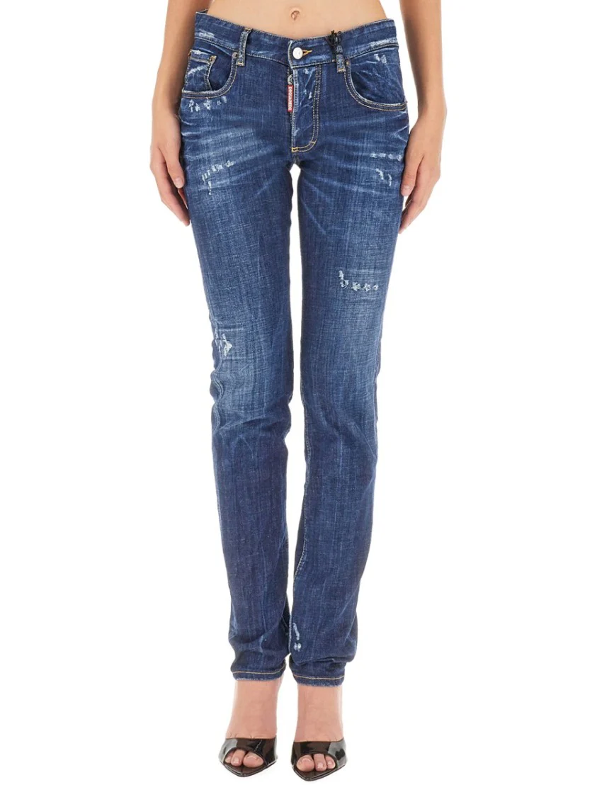 Slim-Fit Distressed Jeans