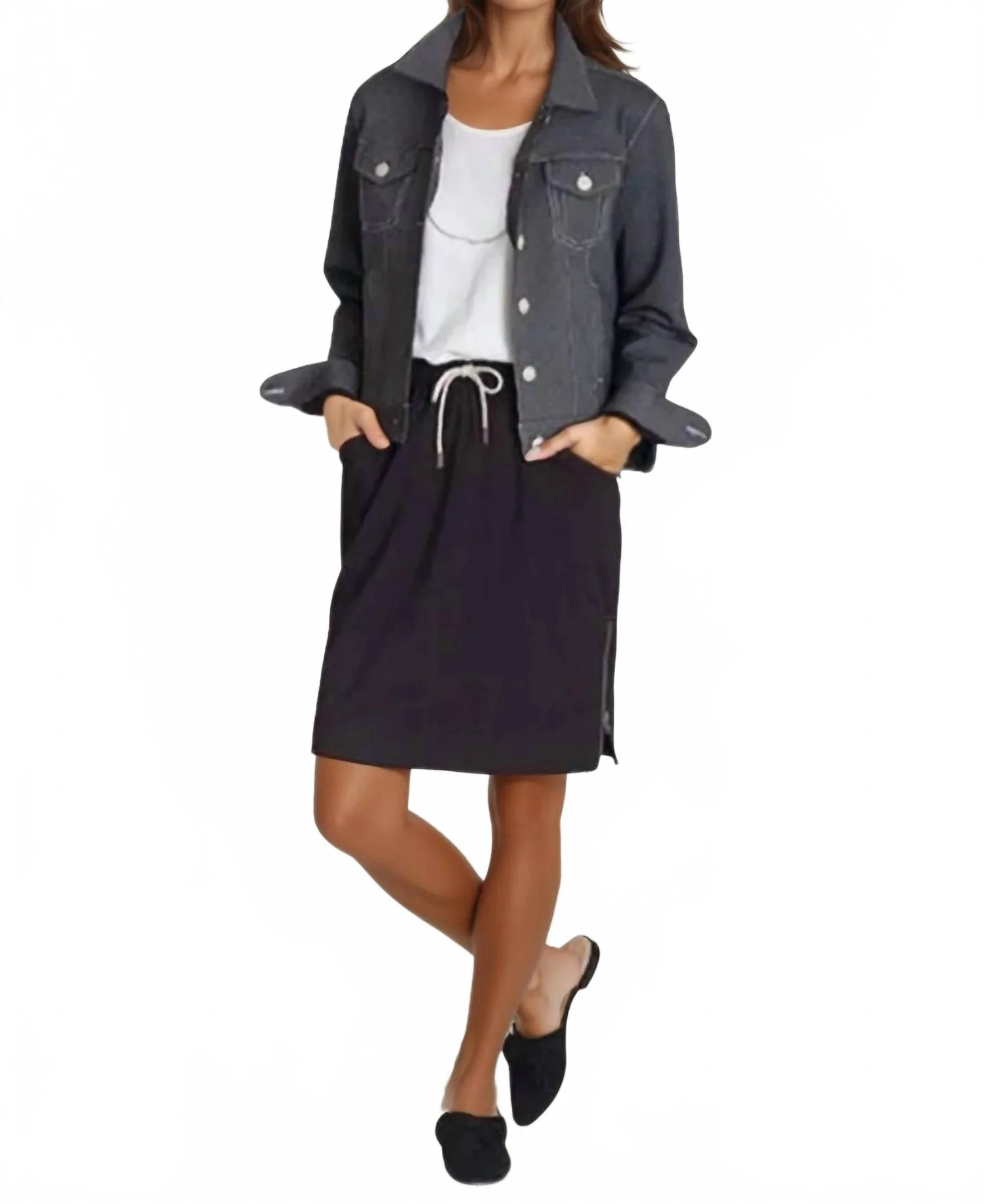 Zip It Skirt In Black