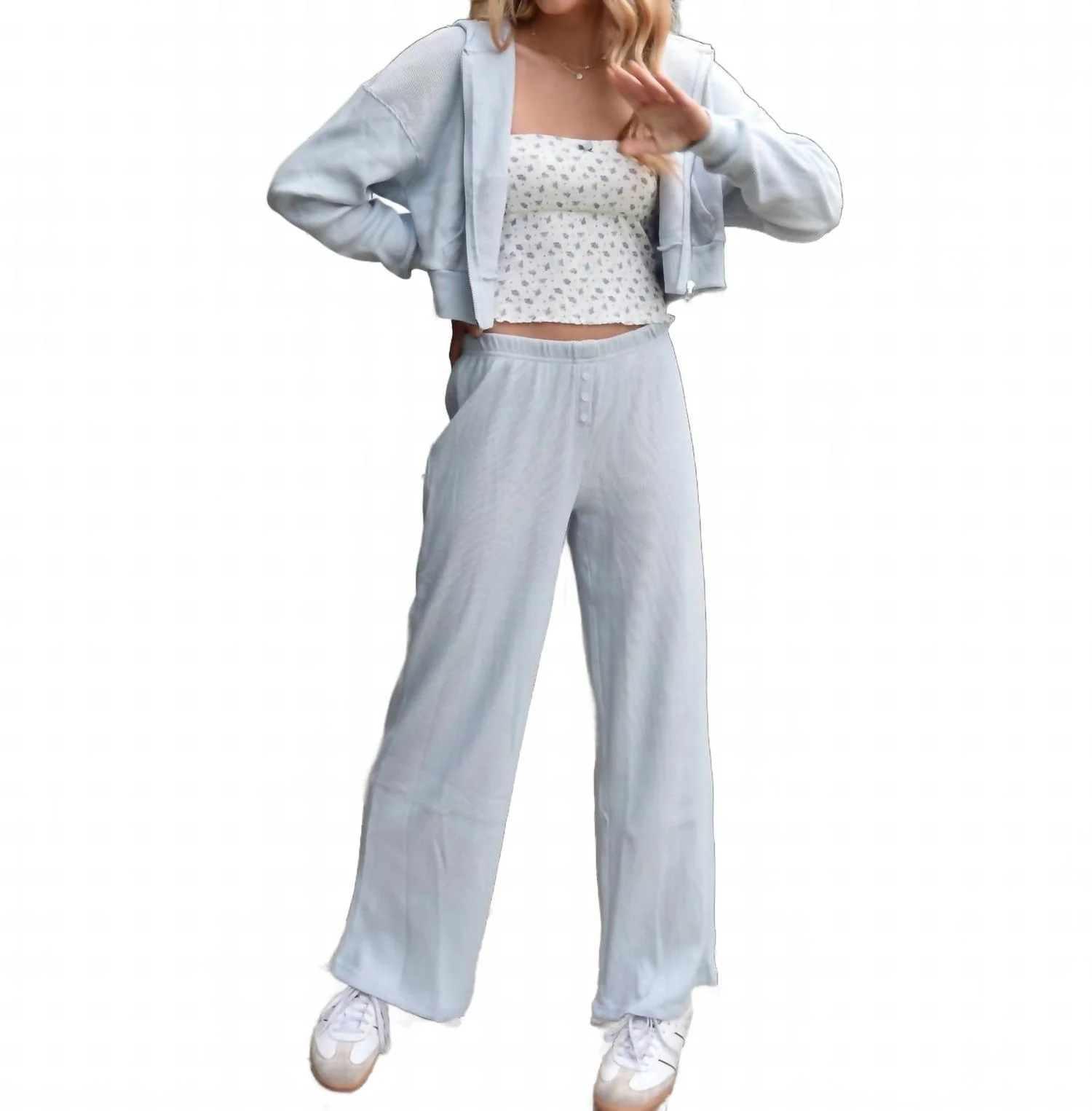 Girl's Brynn Pants In Baby Blue
