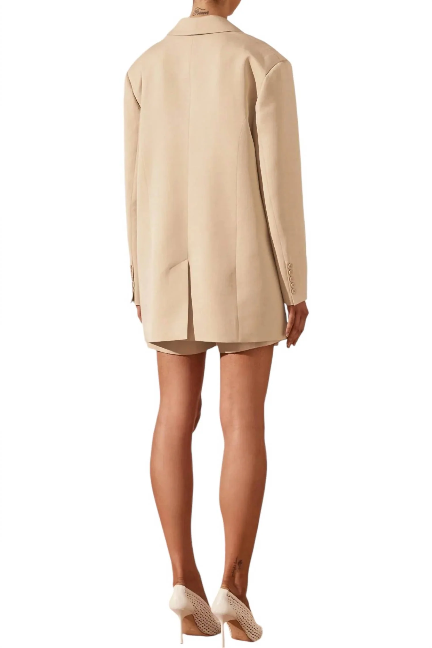 Oversized Blazer In Sand