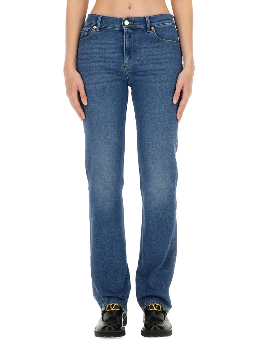 Classic Straight-Leg Denim Pants