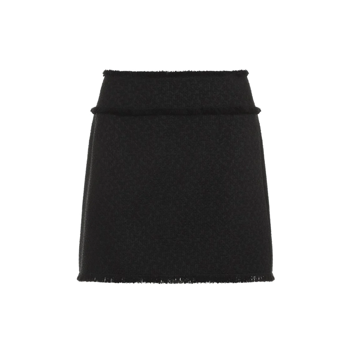 Black Wool Mini Skirt