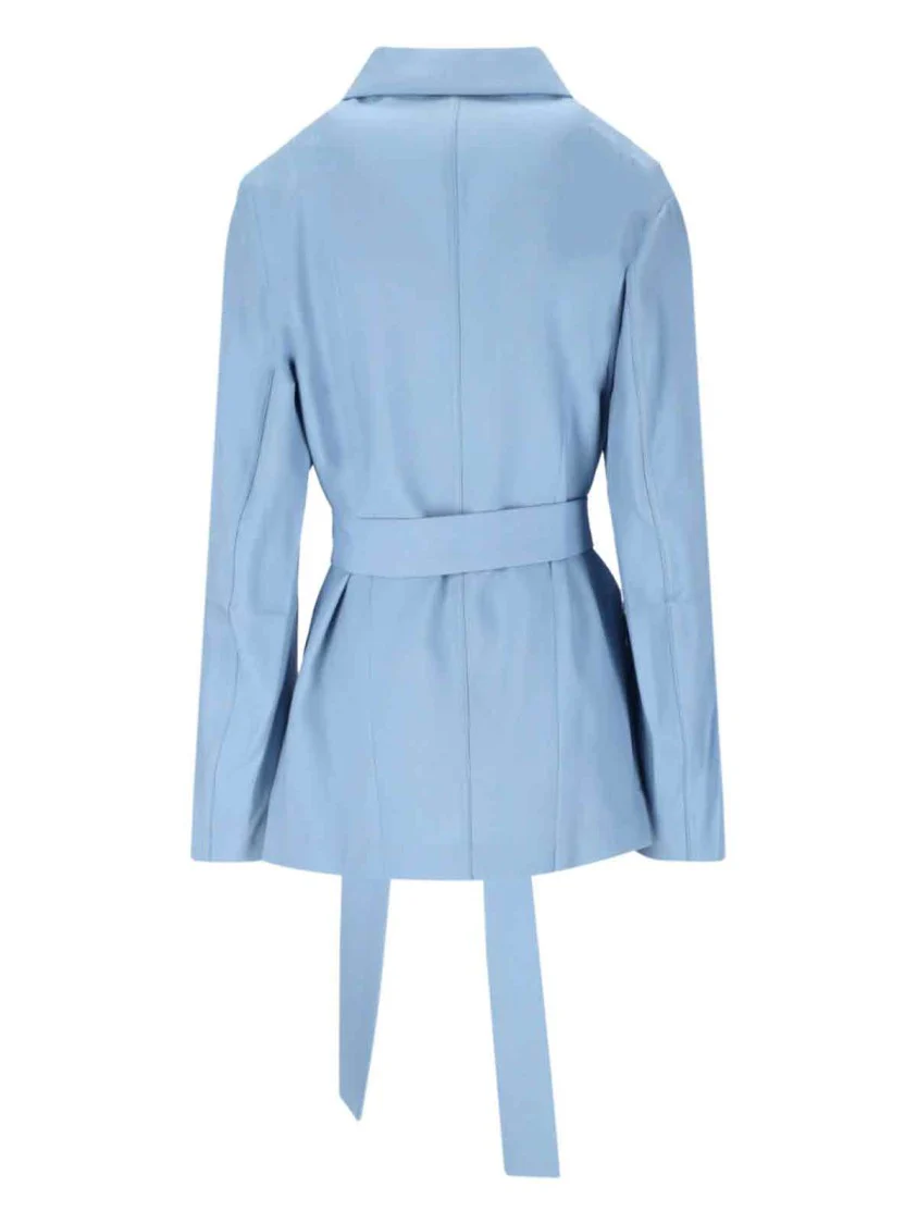 Enrico' Double-Breasted Blazer – Light Blue