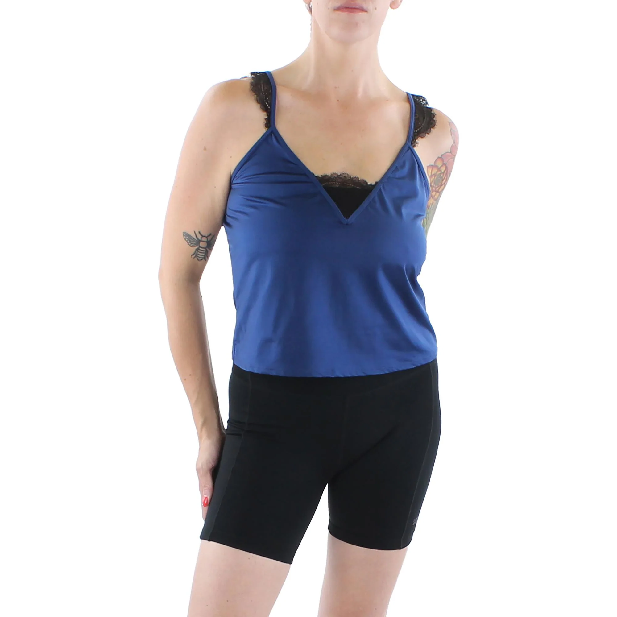 Womens Sateen Lace rim Sleep Tank