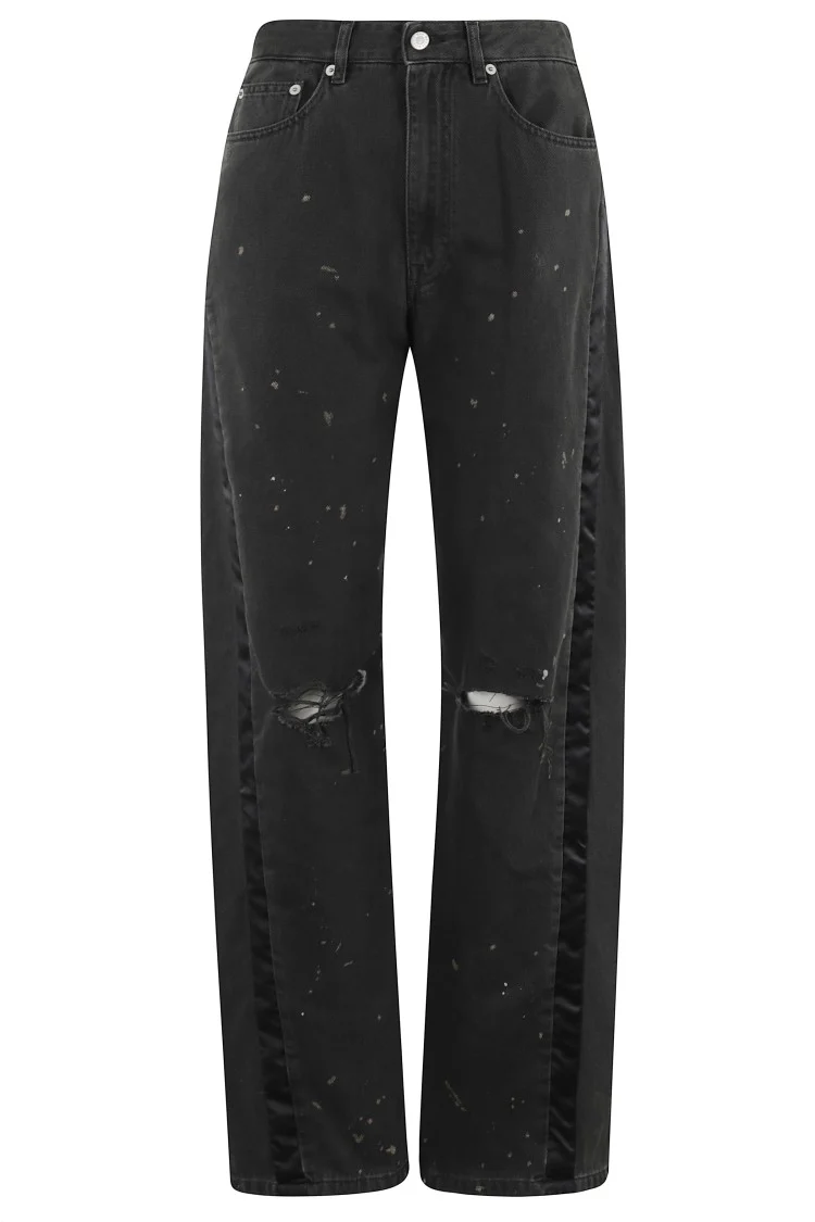 High-Waisted Vintage Effect Jeans