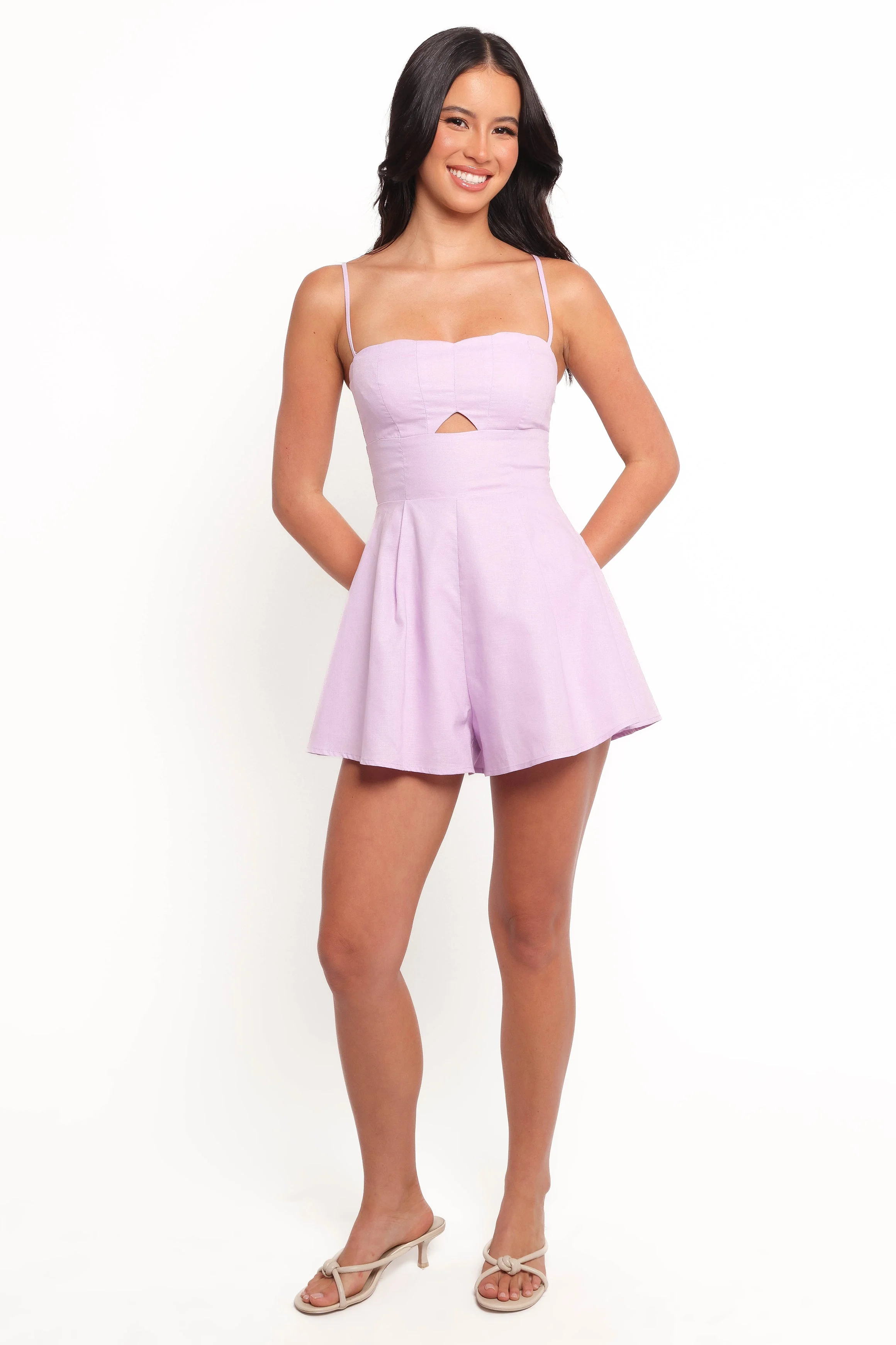 Rycee Scalloped Romper - Lilac