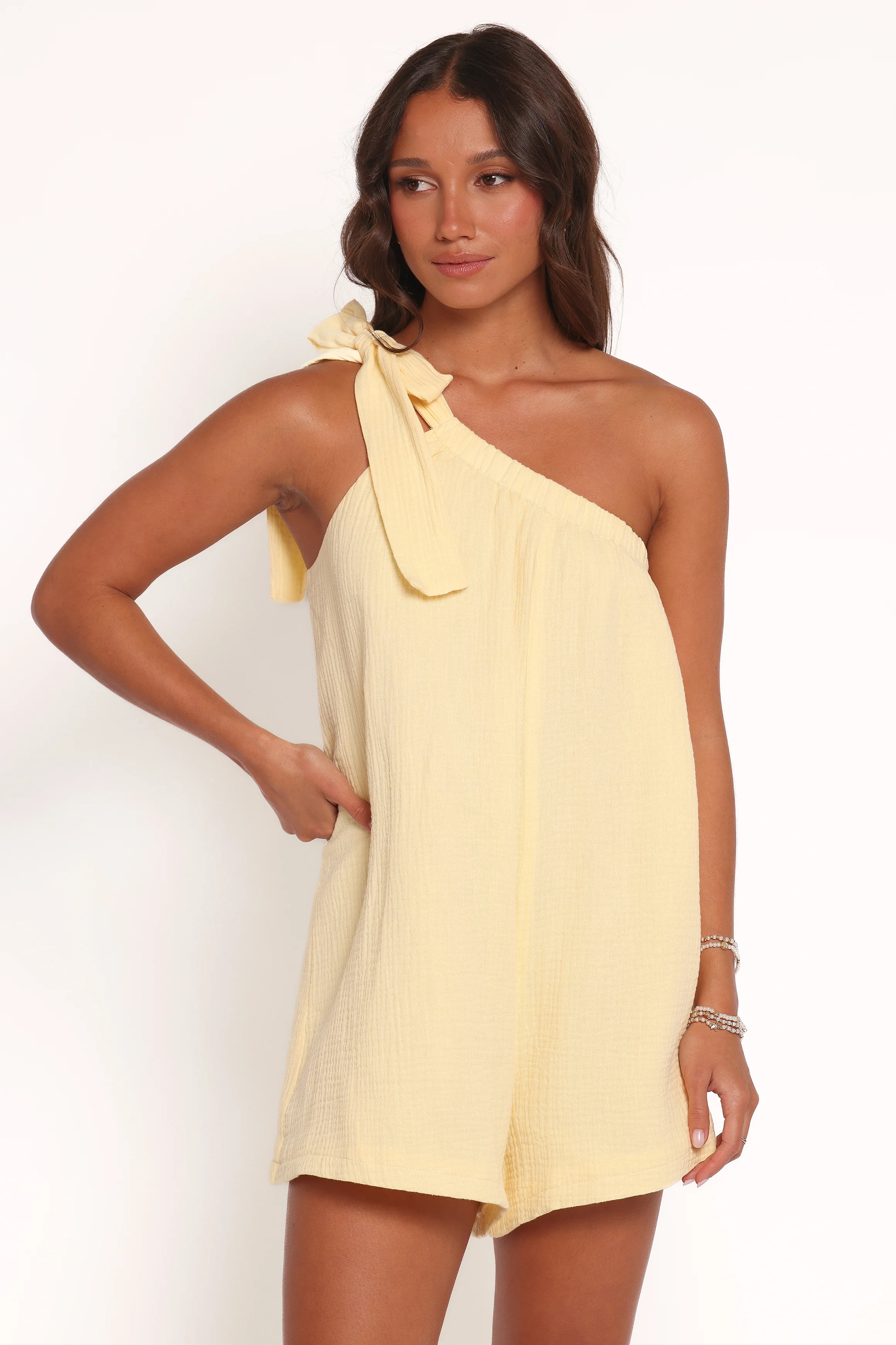 Miffy One Shoulder Romper - Yellow