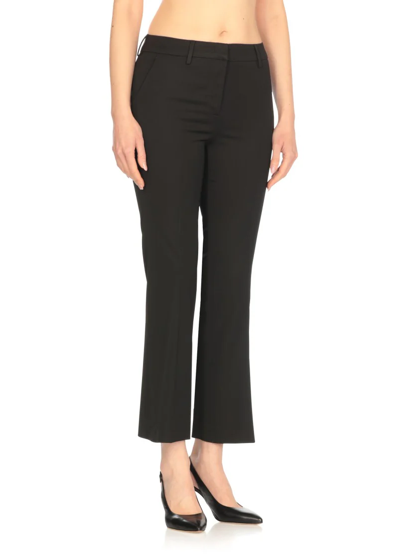 Tailored Black Viscose Pants