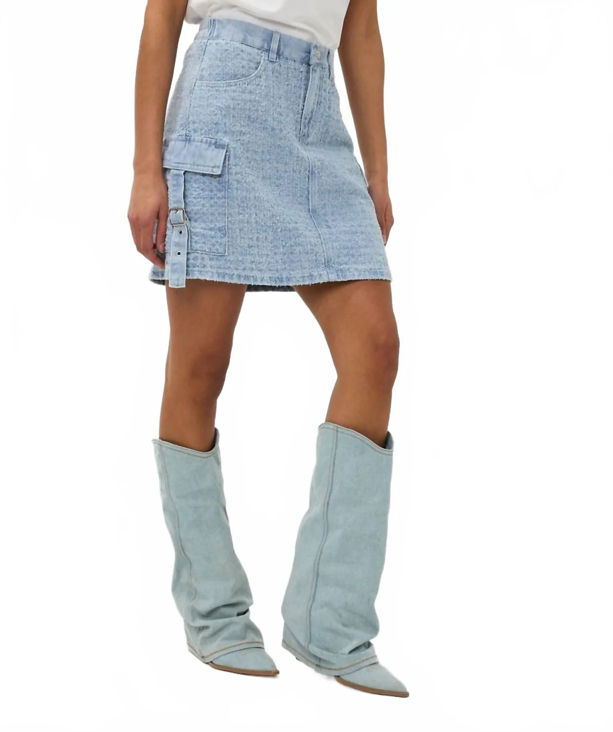 Jean Skirt In Light Blue