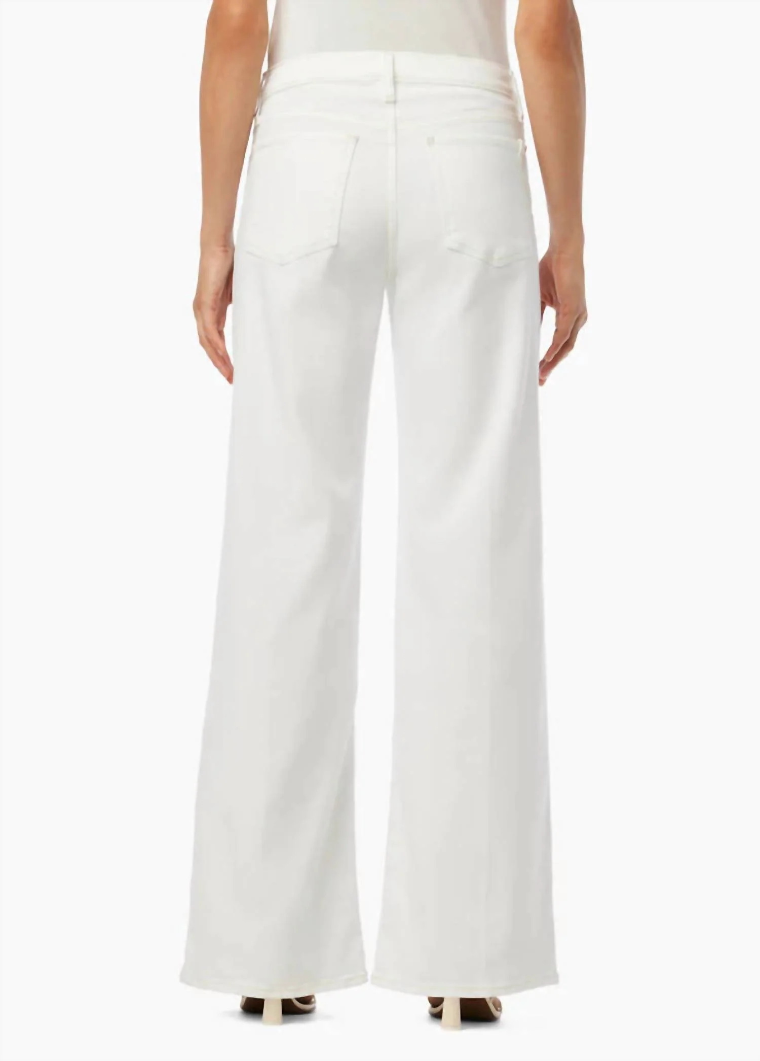 Lou Low Rise Wide Leg Jeans In White