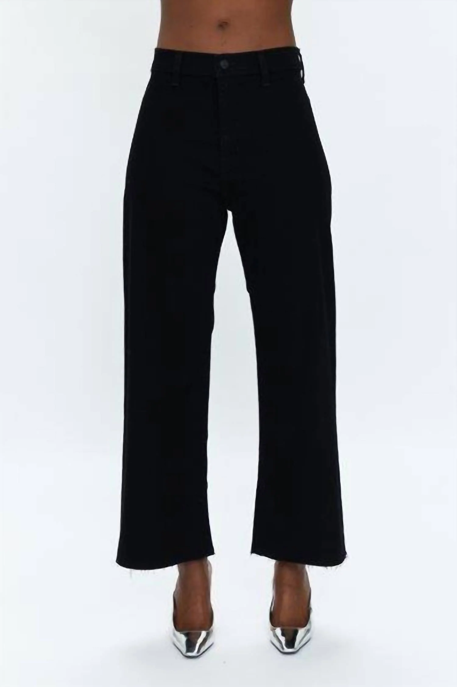 Penny High Rise Wide Leg Pants In Black