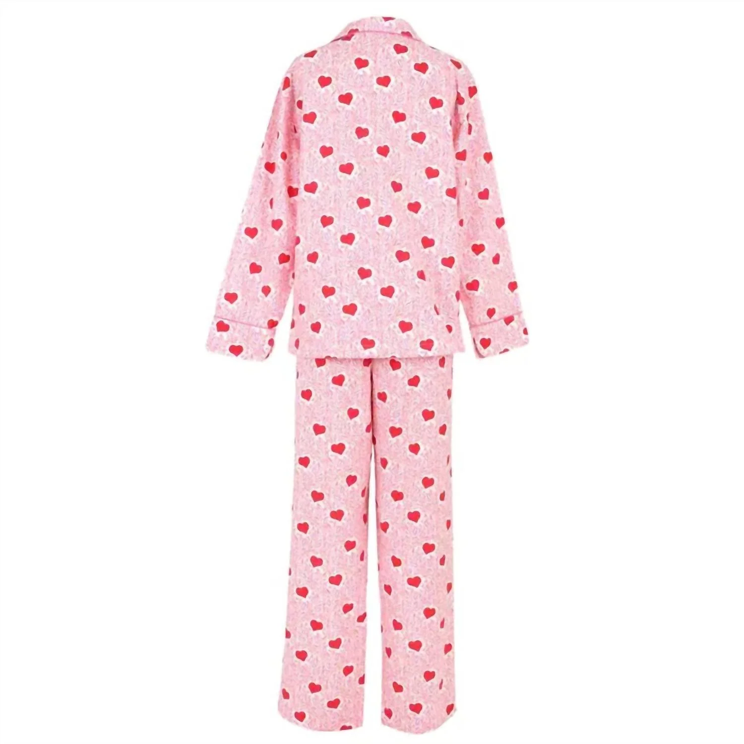 Lotta Love Long Sleeve Pajamas In Pink