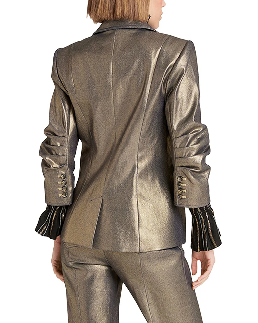 Cinq à Sept Gold Coated Khloe Blazer