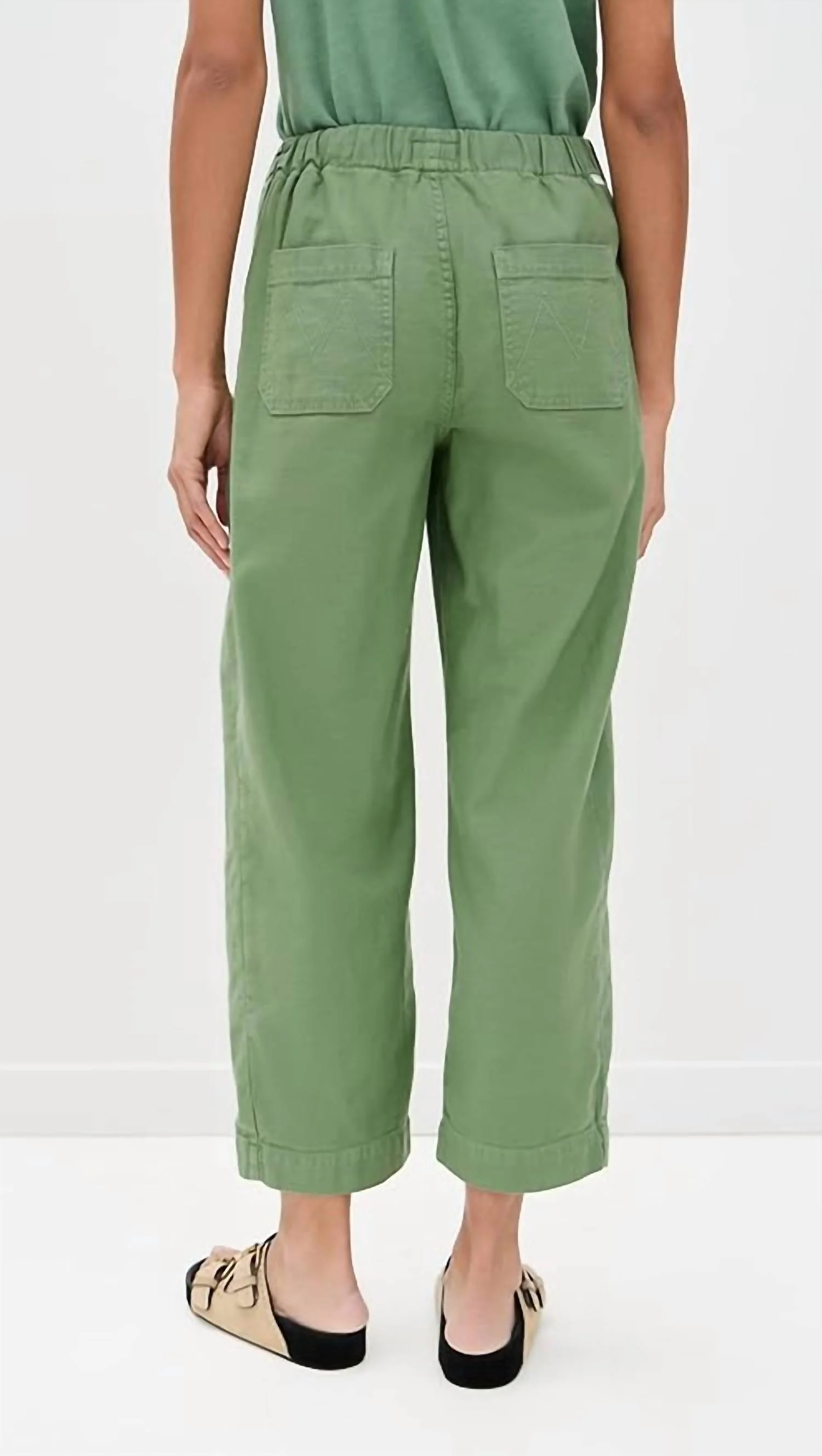 Drawn Half Pipe Ankle Pant In Mineral Green