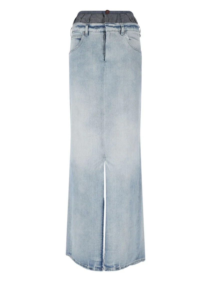 Anonimity Of The Lining' Maxi Denim Skirt – Light Blue