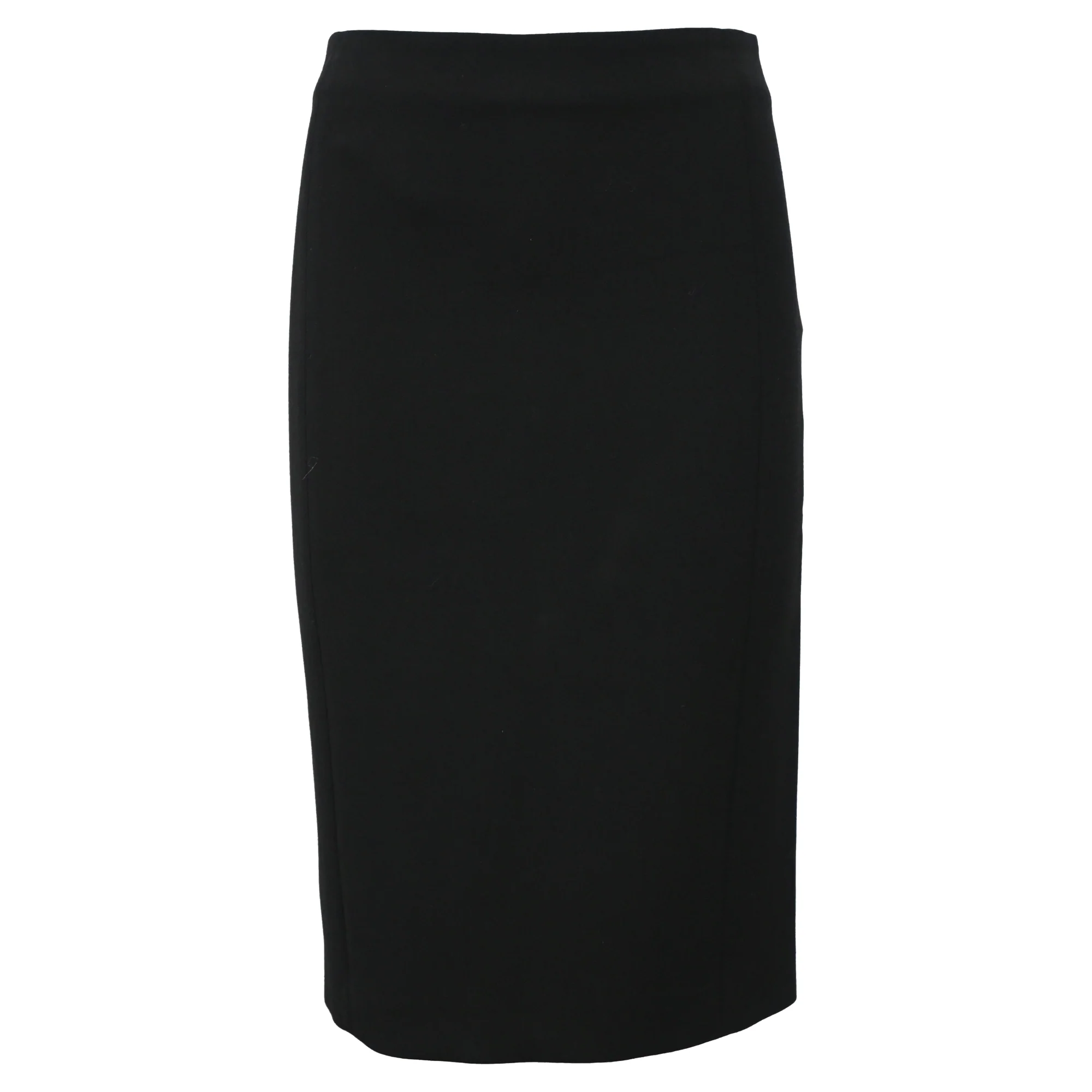 The Row Midi Pencil Skirt in Black Wool