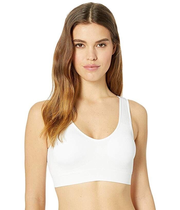 Magic Bodyfashion Sports Bra Women's Medium White Stretch Performance FZP028