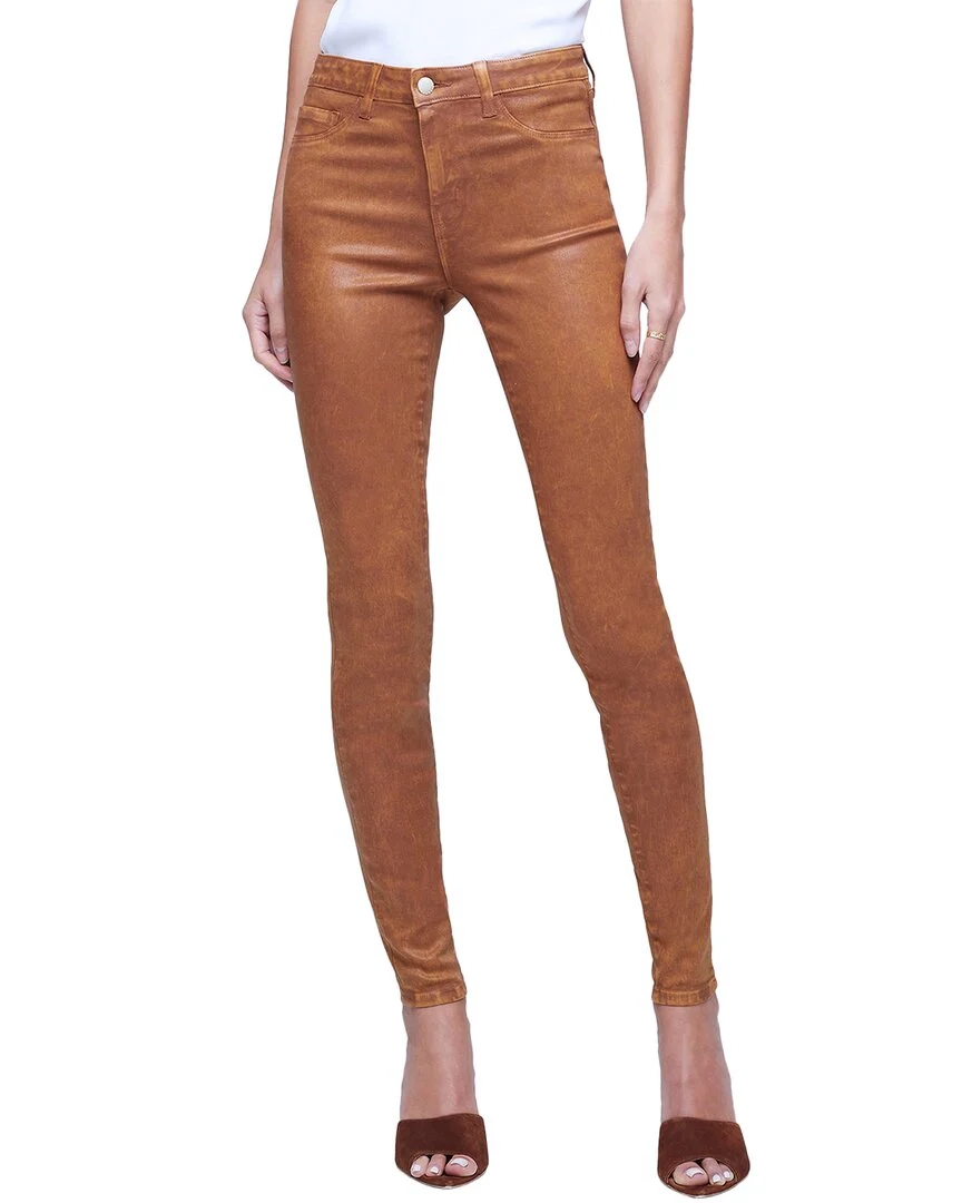 L'AGENCE Marguerite Java Mineral Coated High-Rise Skinny Jean
