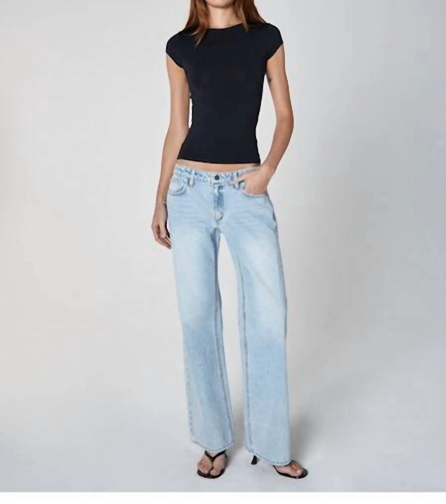 Jody Wide Leg Bell Jean In Light Denim