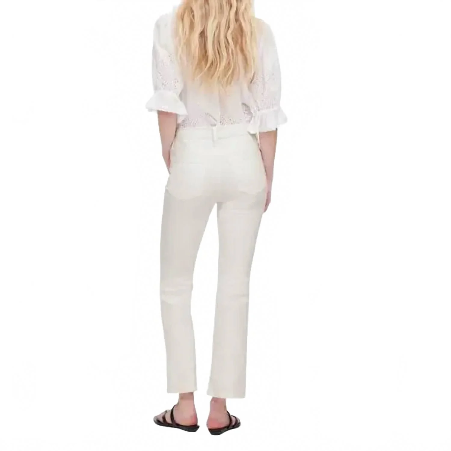 Kick Out Crop Jeans In Pure White Ni961