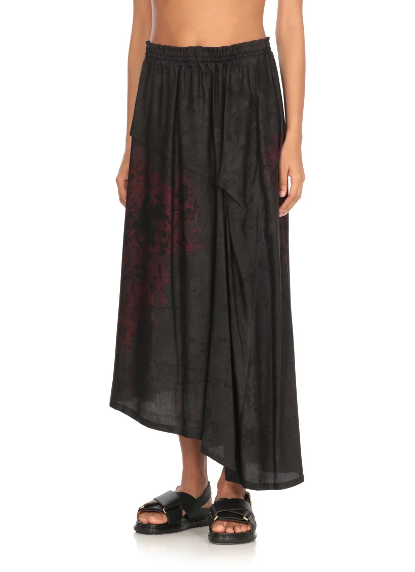 Black Skirt With Print