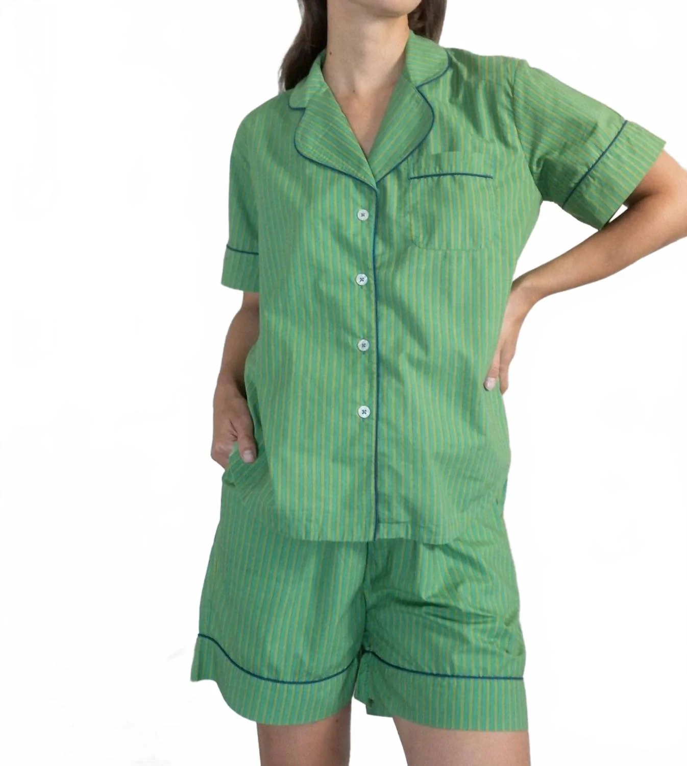 Lucky Short Sleep Set In Green
