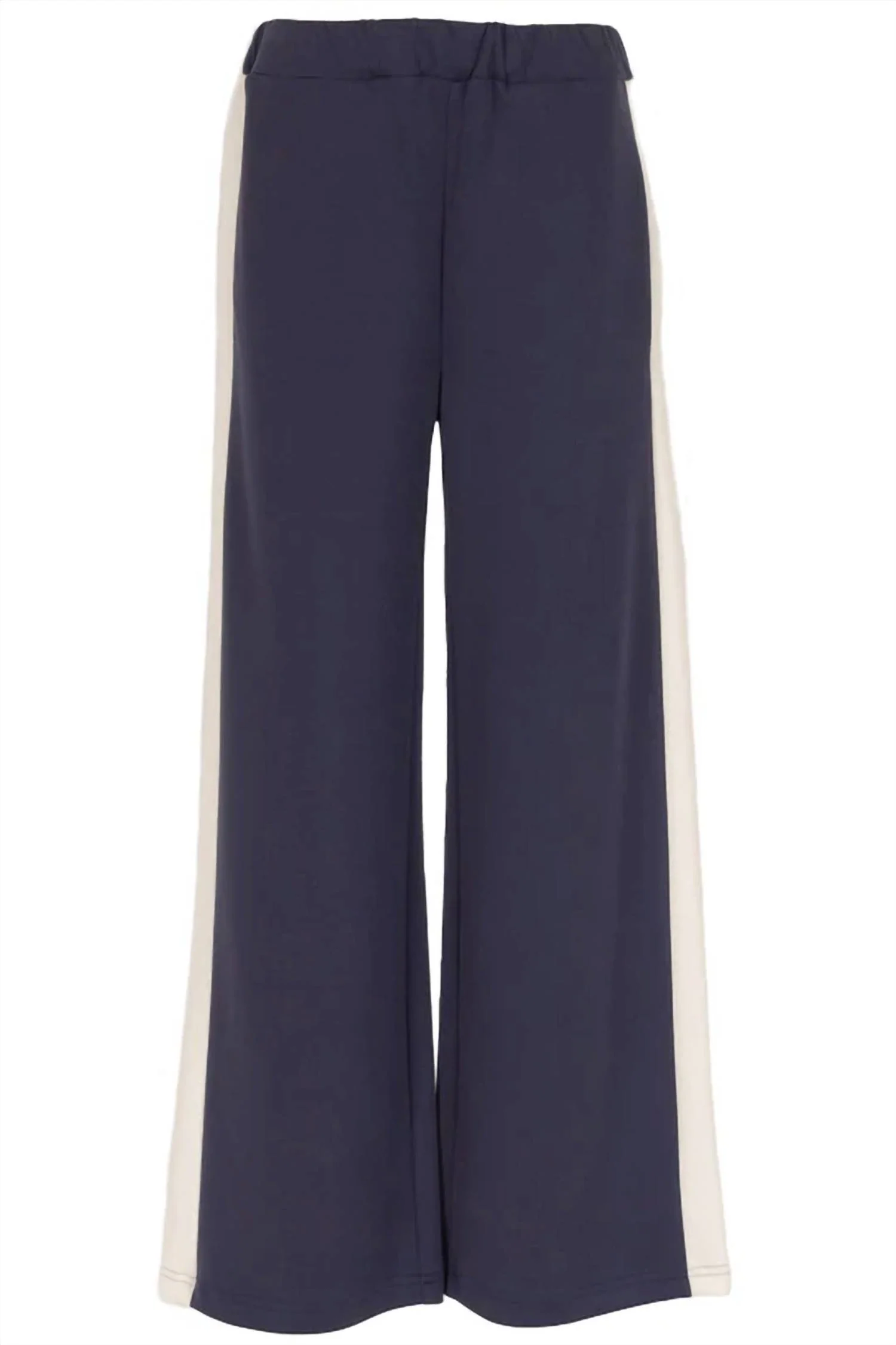 Women's Butter Modal Side Strip Wide Leg Pants In Navy