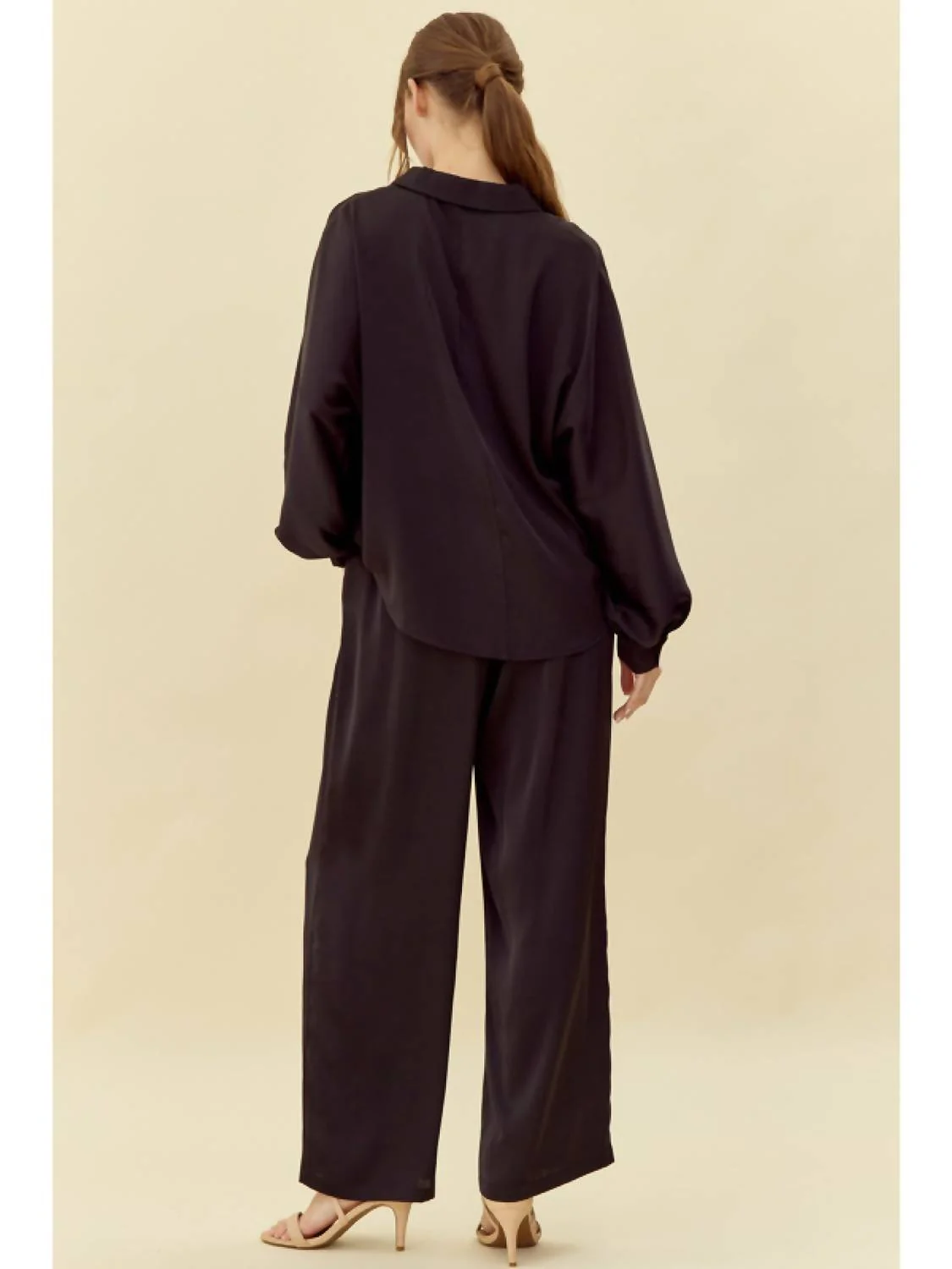 So Much Better Satin Set In Black