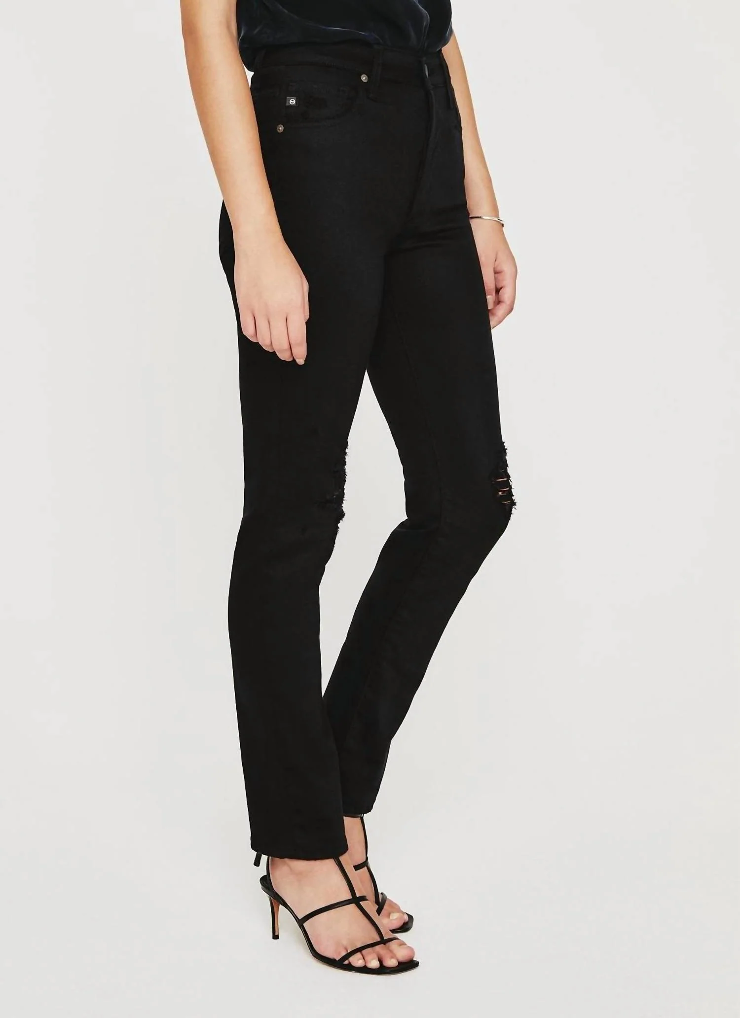 Alexxis Slim Straight Leg Jean In Blackboard
