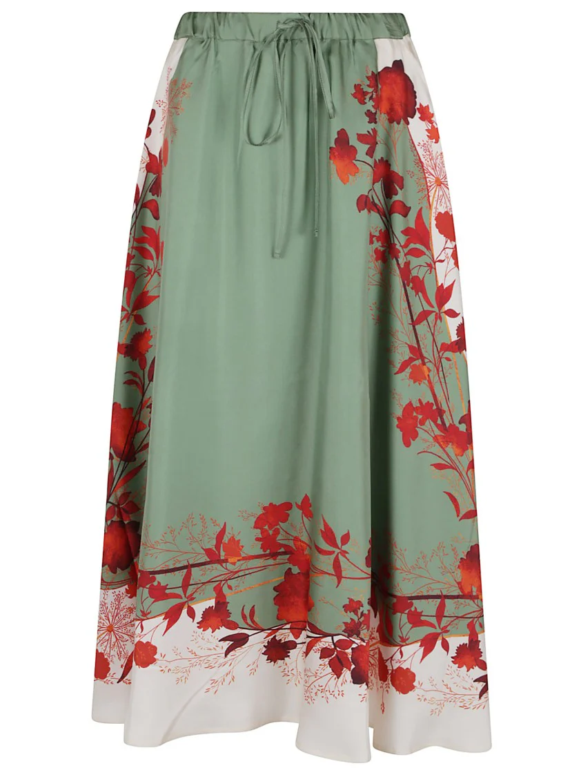 Green Drawstring Skirt